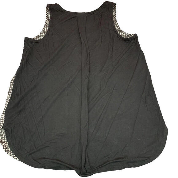 Banana Republic Womens Top Size XS Houndstooth Sleeveless Black Blouse  READ​ - Picture 2 of 7